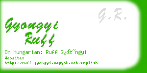 gyongyi ruff business card